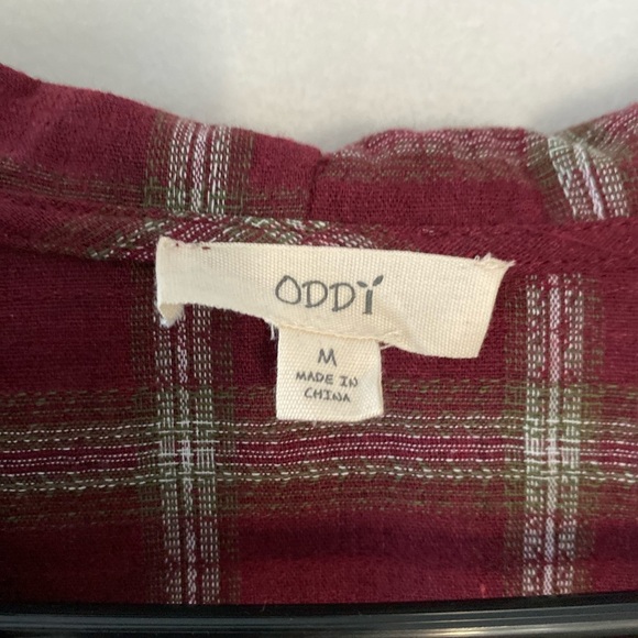 Oddy Size M Button Pullover Long Sleeve Hoodie - Picture 4 of 16